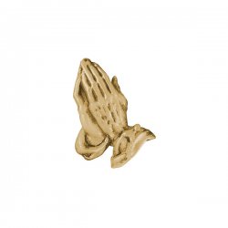 aplikacja woskowa ręce w modlitwie